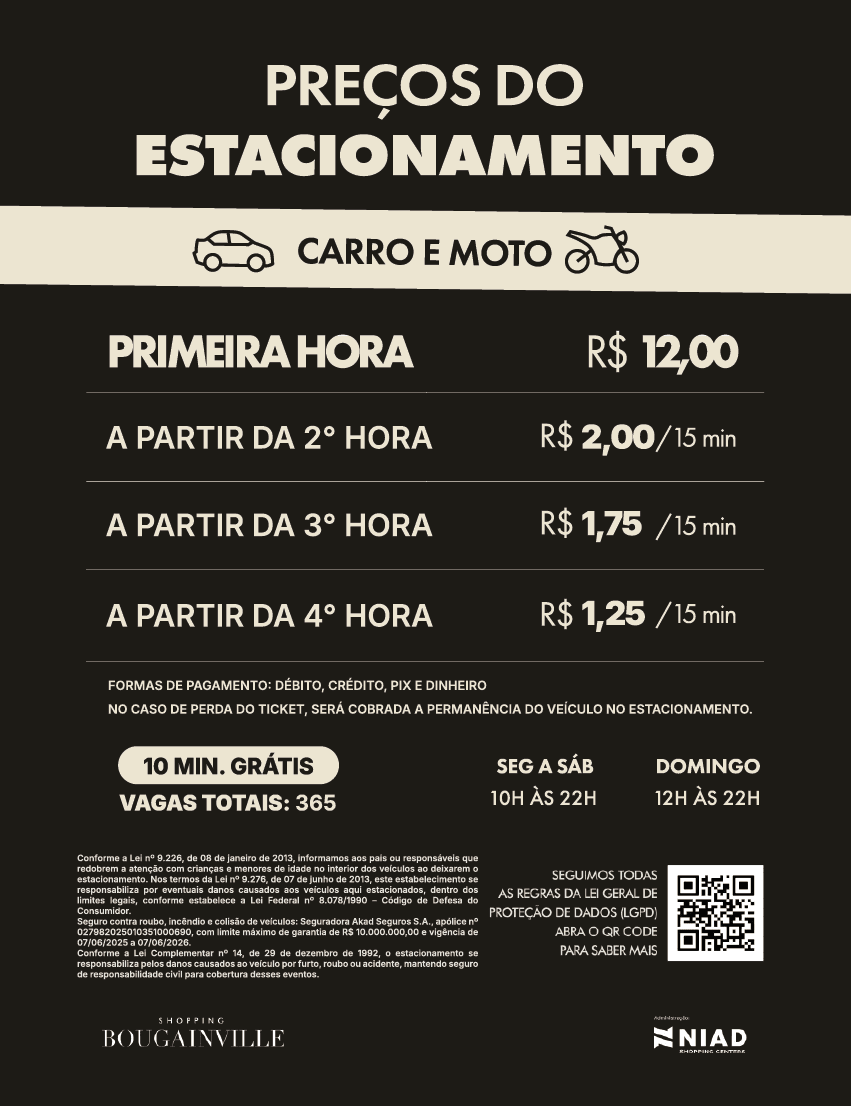 Tabela de preços