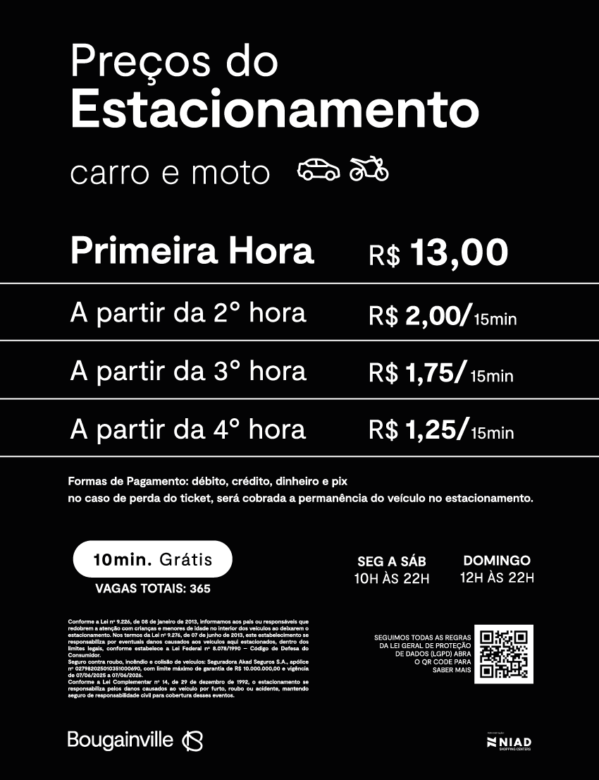 Tabela de preços