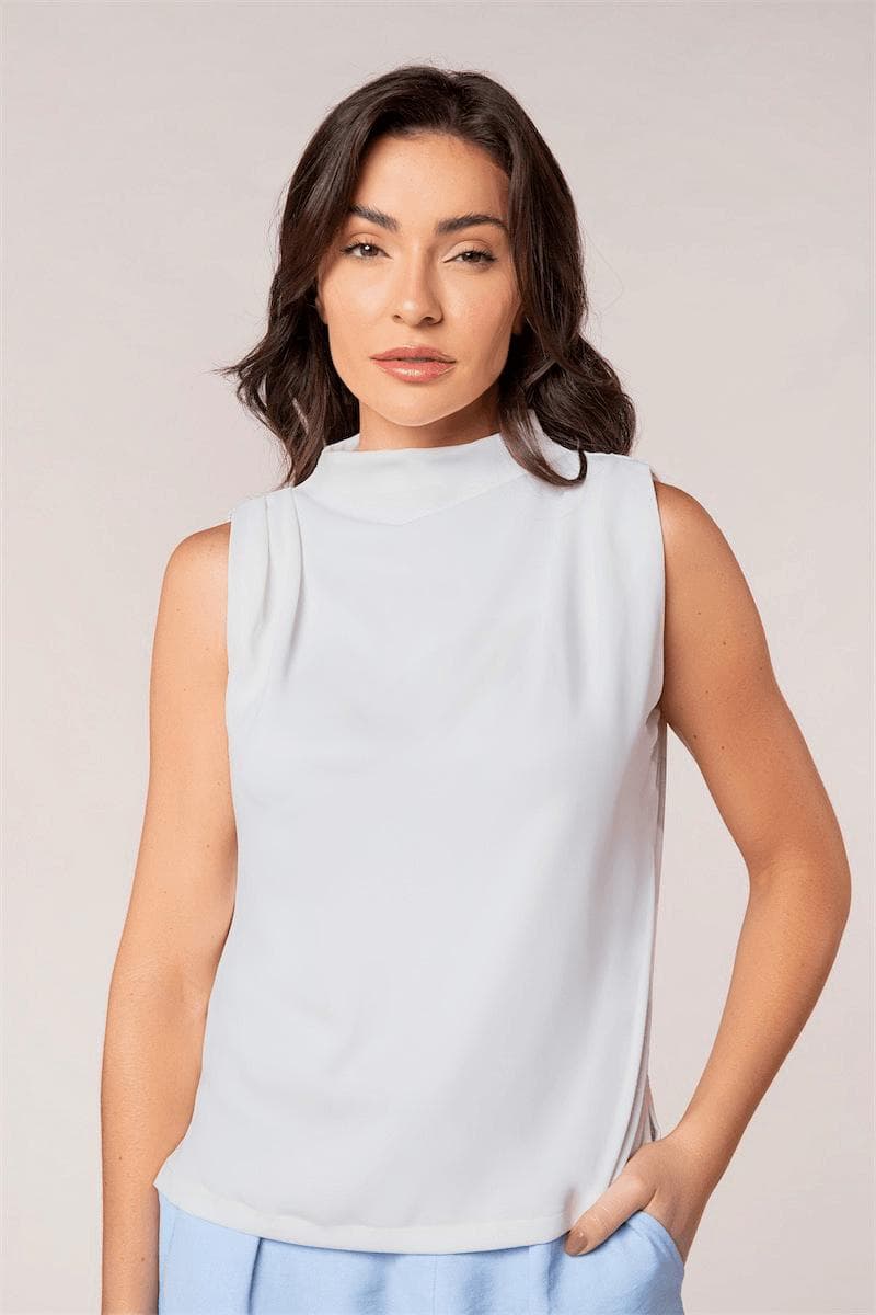 Blusa Alfaiataria - Cava Americana Poliéster 