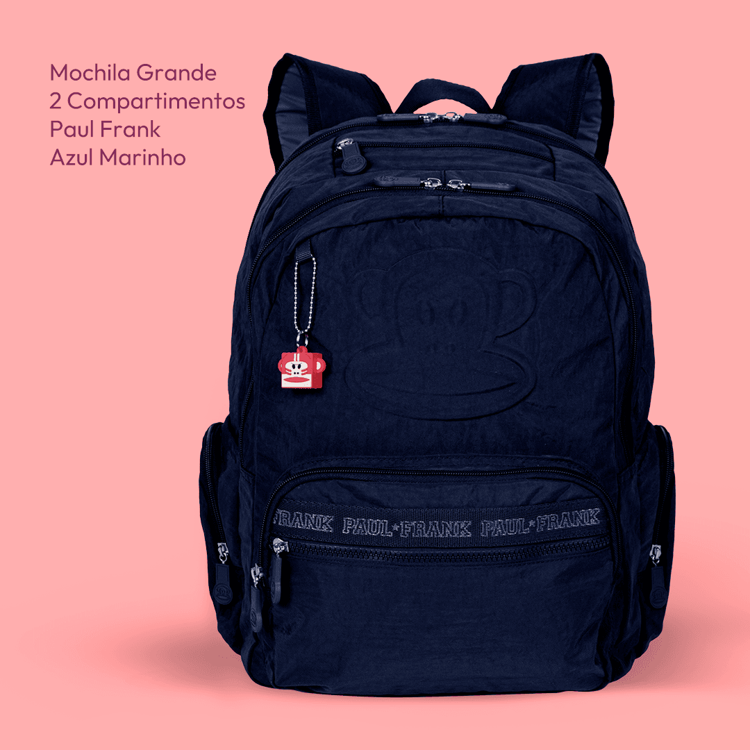 Mochila Paul Frank - Tam. G Dois Compartimentos 